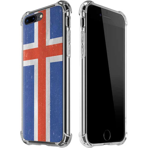 Iceland Flag Distressed iPhone 7/8 Plus Clear Case